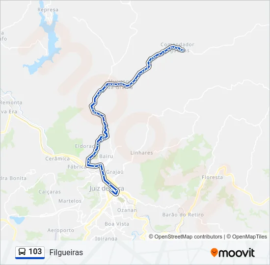 103 Bus Line Map