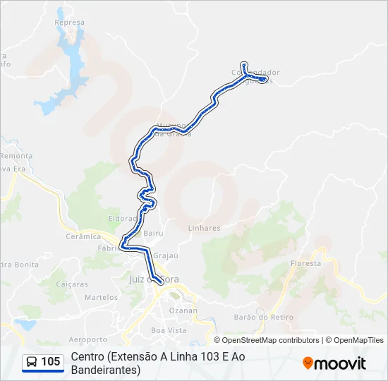105 Bus Line Map