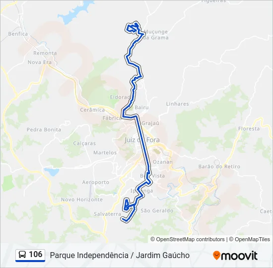106 Bus Line Map