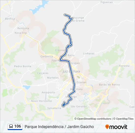 106 Bus Line Map