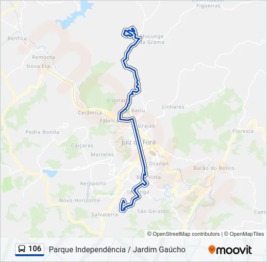 106 Bus Line Map