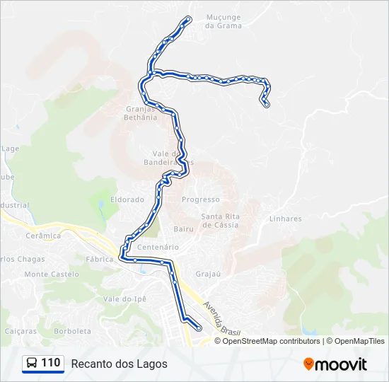 110 Bus Line Map