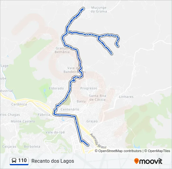 110 Bus Line Map