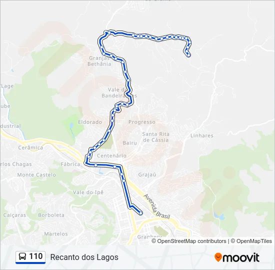110 Bus Line Map