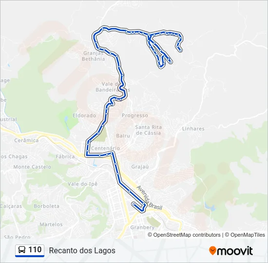 110 Bus Line Map