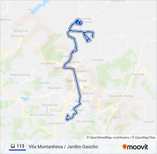 113 Bus Line Map