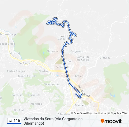 116 Bus Line Map