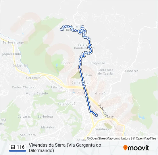 116 Bus Line Map