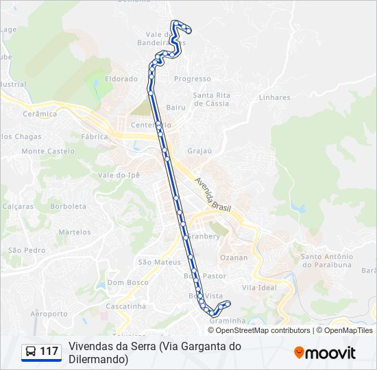 117 bus Line Map