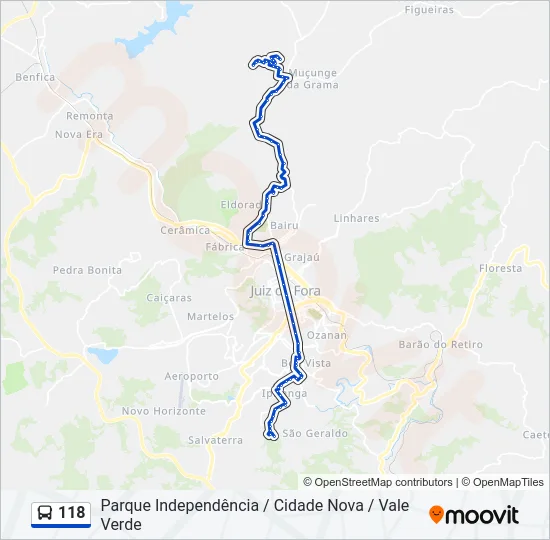 118 Bus Line Map