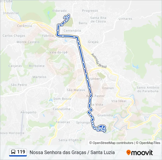 119 Bus Line Map