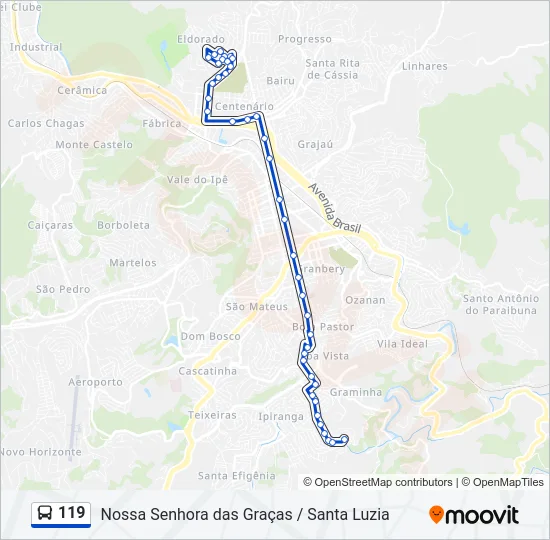 119 Bus Line Map