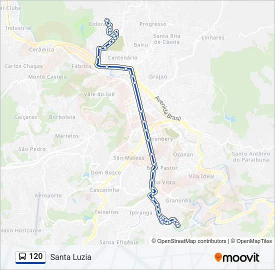 120 Bus Line Map