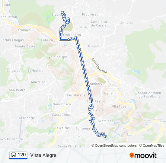 120 Bus Line Map
