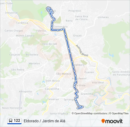122 Bus Line Map