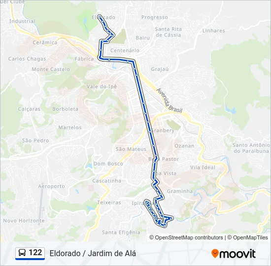 122 Bus Line Map