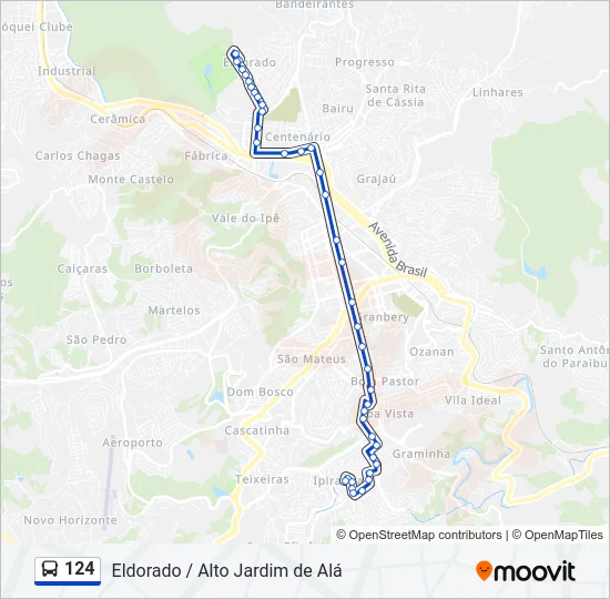 124 Bus Line Map