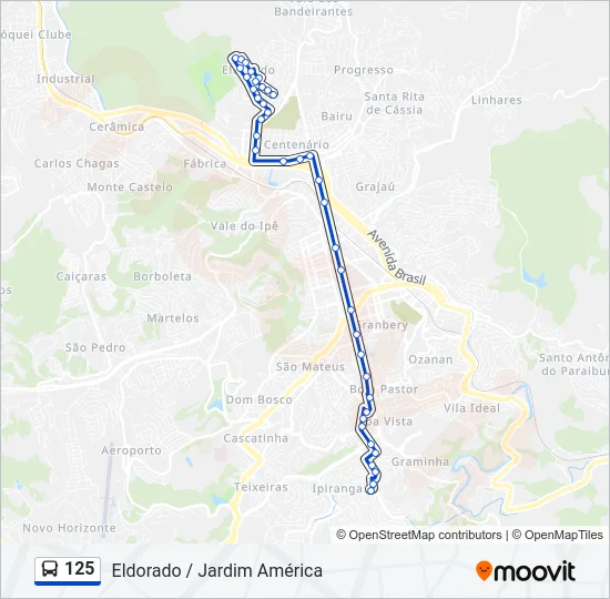125 Bus Line Map