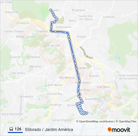 126 Bus Line Map