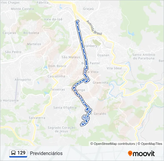 129 Bus Line Map