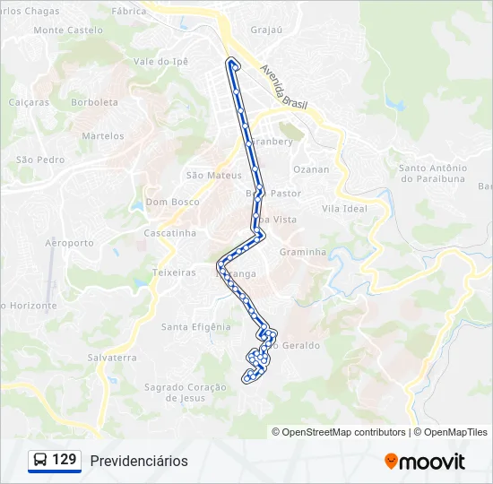 129 Bus Line Map