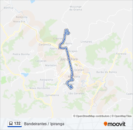 132 bus Line Map