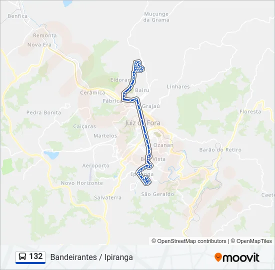 132 Bus Line Map