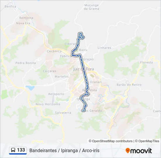 133 Bus Line Map