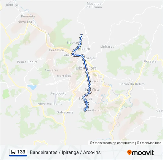 133 Bus Line Map