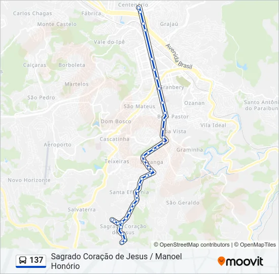 137 Bus Line Map