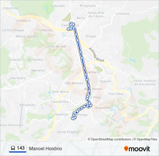 143 Bus Line Map