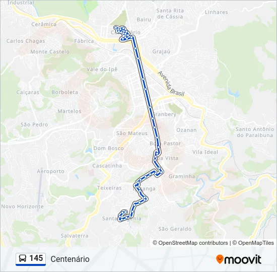 145 Bus Line Map