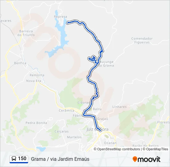 150 Bus Line Map