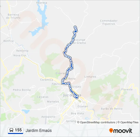 155 Bus Line Map