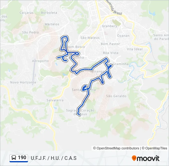 190 Bus Line Map