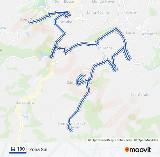 190 Bus Line Map