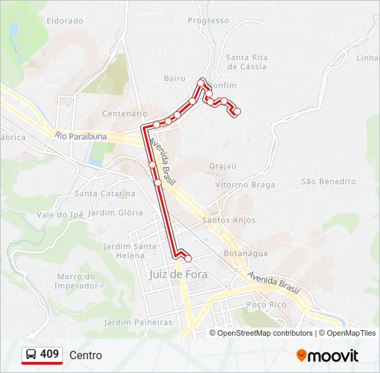 409 Bus Line Map