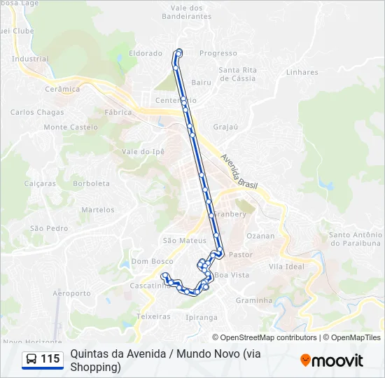 115 Bus Line Map