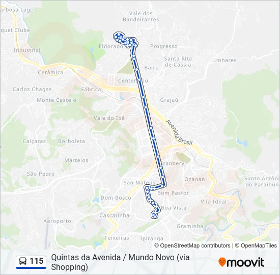 115 Bus Line Map