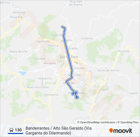 130 Bus Line Map