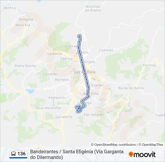 136 Bus Line Map