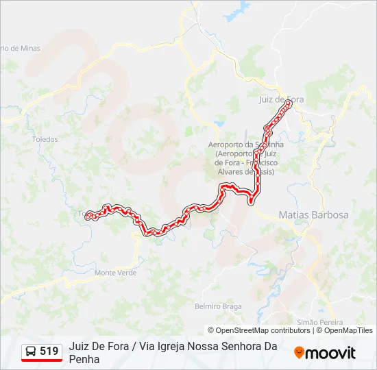 519 Bus Line Map
