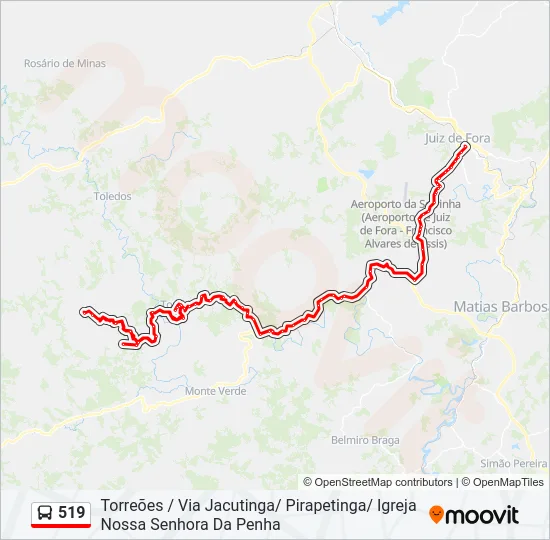 519 Bus Line Map