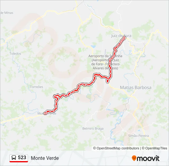 523 Bus Line Map