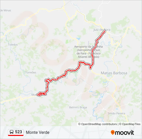 523 Bus Line Map