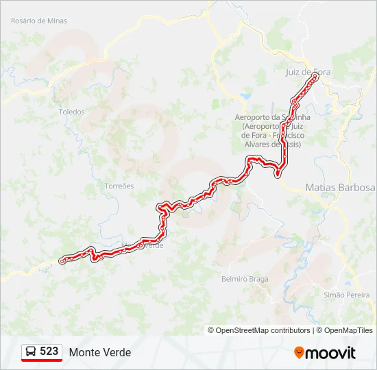 523 Bus Line Map