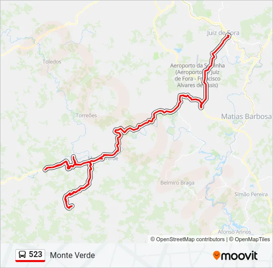 523 Bus Line Map