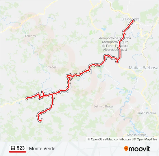 523 Bus Line Map