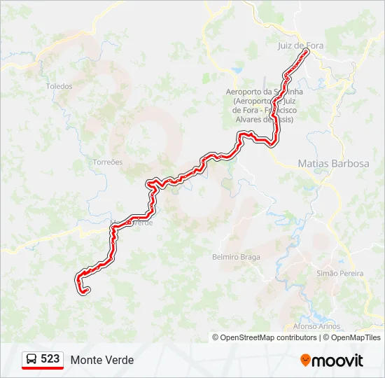 523 Bus Line Map