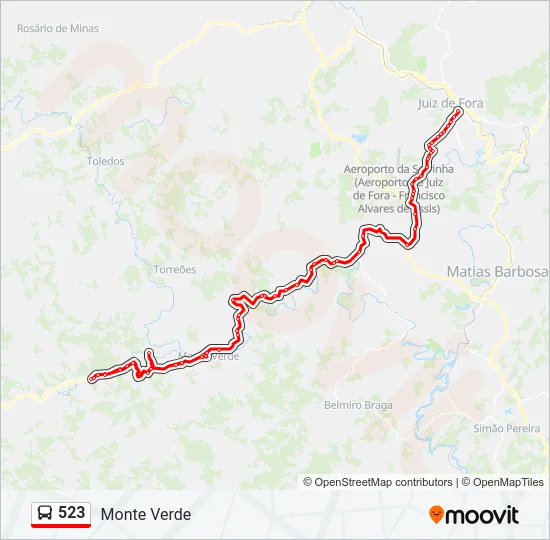 523 Bus Line Map